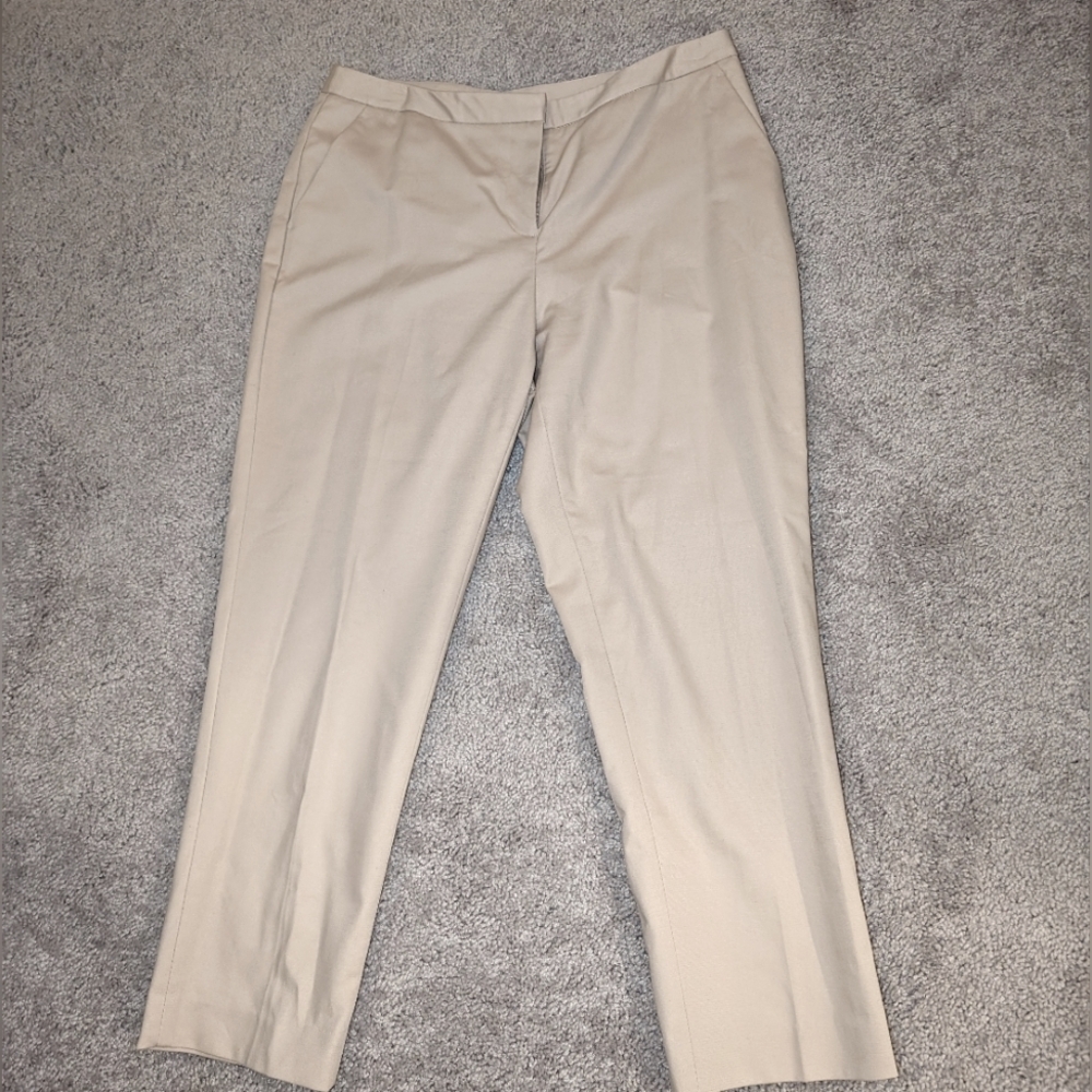 Women's Susina Slacks Crop Pants - Khaki- Size 10